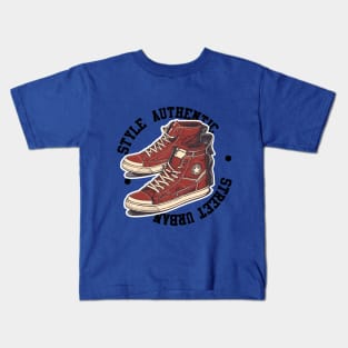 Vintage Shoes with Street Urban Text Kids T-Shirt